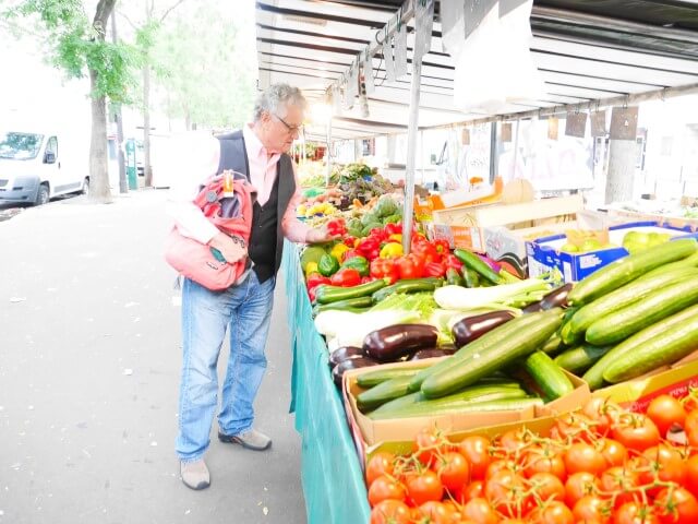 Stocking up at local markets at Menilmontant