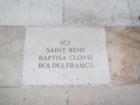 Flagstone in Reims Cathedral