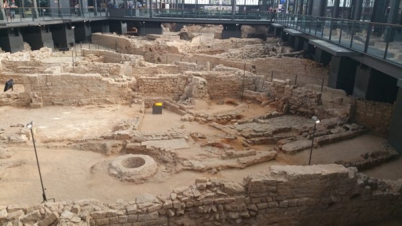 Mercat del Born preserved Roman ruins in Barcelona
