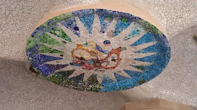 Mosaic detail at Park Guell