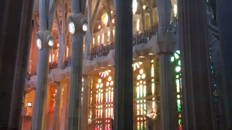 Light through the windows at La Sagrada Familia