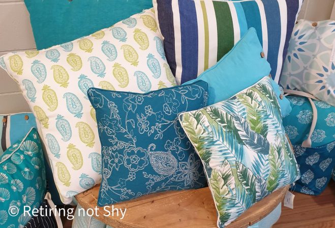 a collection of soft furnishings at Eumundi Emporium; another reason to visit this Noosa Hinterland village